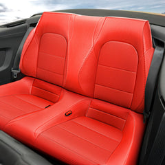 GIANT PANDA quilted design seat covers align with Mustang interior stitching