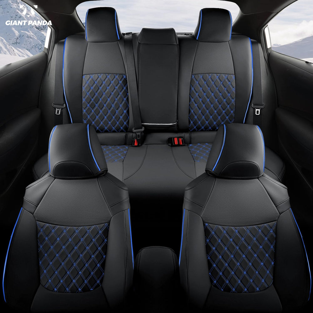 GIANT PANDA rear-seat cover for Toyota Corolla L/LE 2020–2022 in black-blue