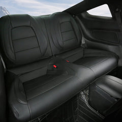 GIANT PANDA soft leatherette texture seat cover adds luxurious touch and easy cleaning.