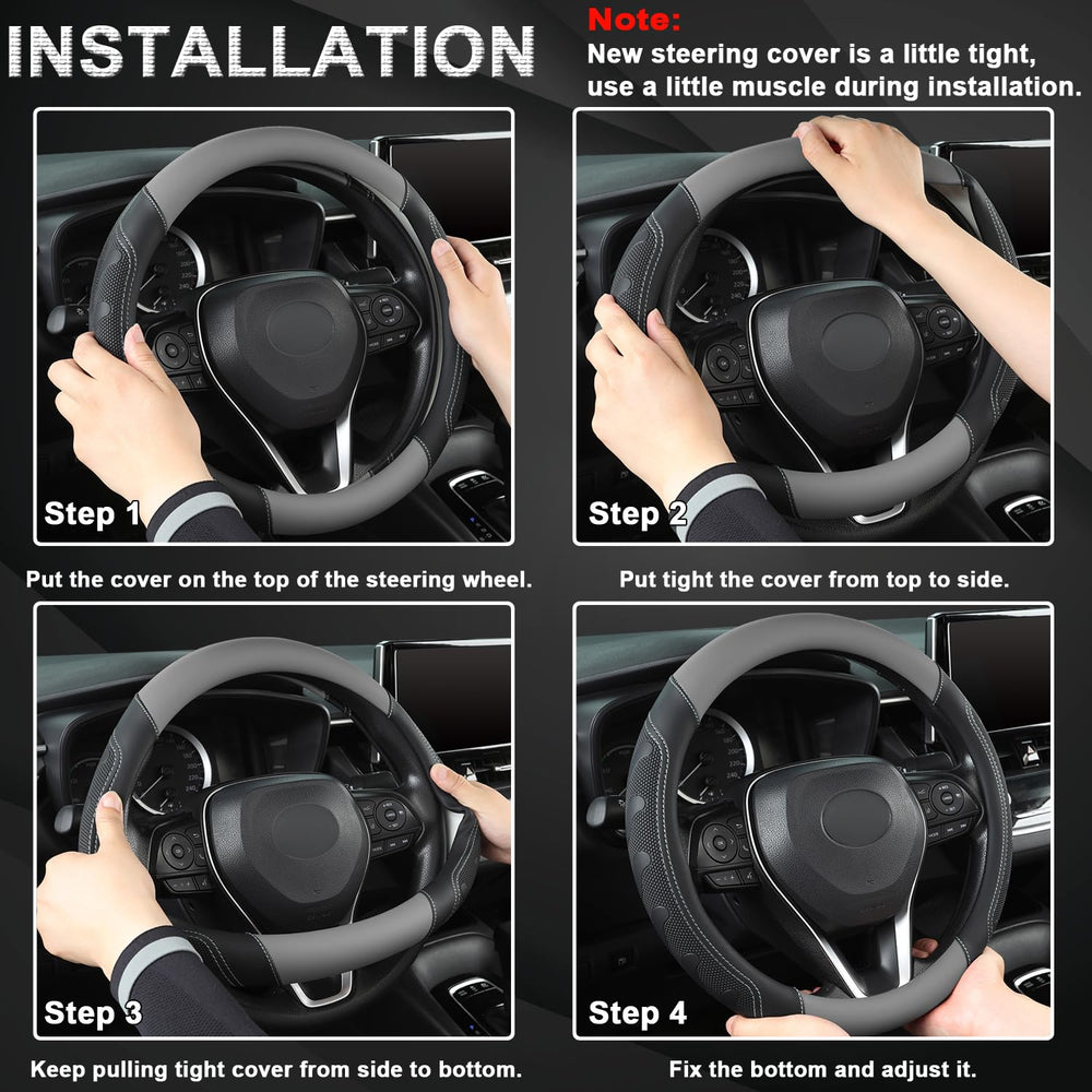 Giant Panda steering wheel cover anti-skid 3D honeycomb grip for safer driving.