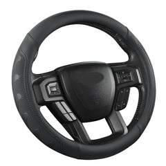 Installation guide and heat-assisted fit for GIANT PANDA steering wheel cover.