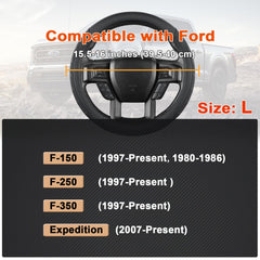 GIANT PANDA steering wheel cover for Ford F-350 adds secure grip and style.