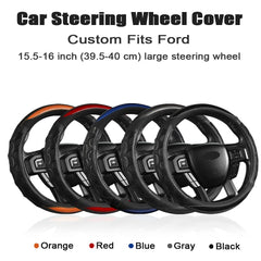 GIANT PANDA red steering wheel cover enhances cabin styling with bold color.