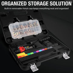 GIANTISAN Rivet Nut Tool Kit includes 12 mandrels and 176 rivet nuts for versatile projects.