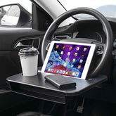 Gihunk double-use steering wheel tray with cup holder for meals on the go
