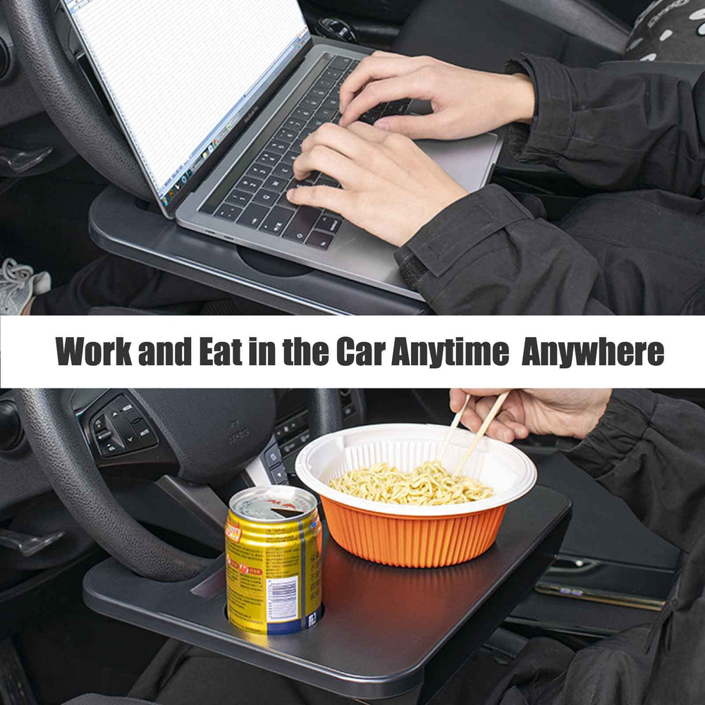 Gihunk steering wheel tray with cup holder supports on-road drinks and snacks