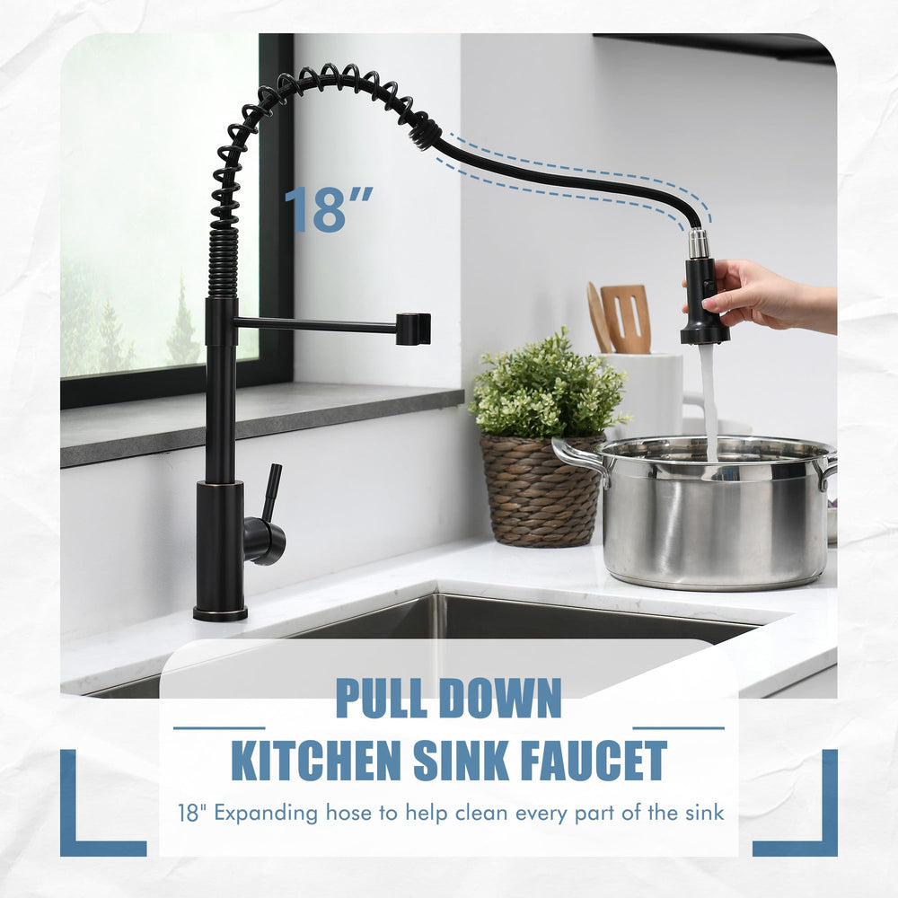 GIMILI faucet hose retracts for easy corner cleaning and storage