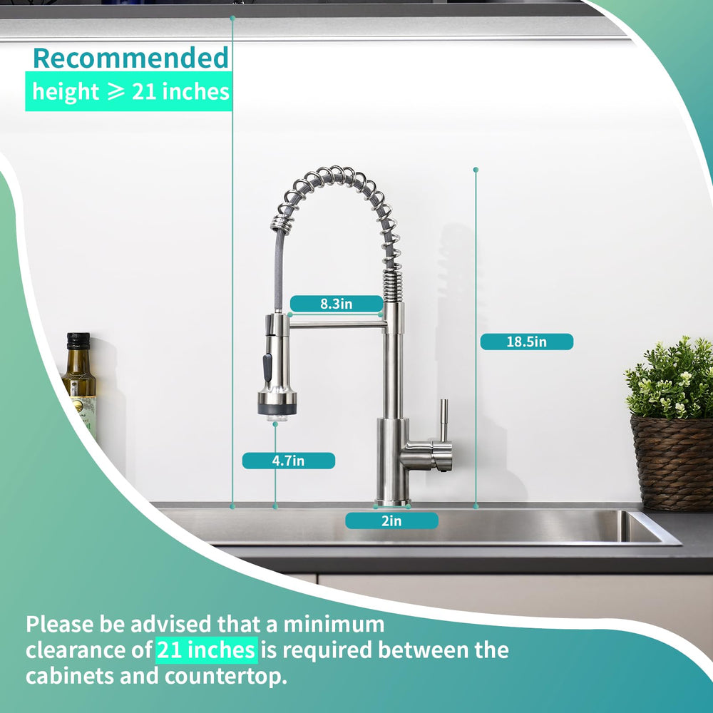 GIMILI pull-down sprayer extended for thorough sink rinsing