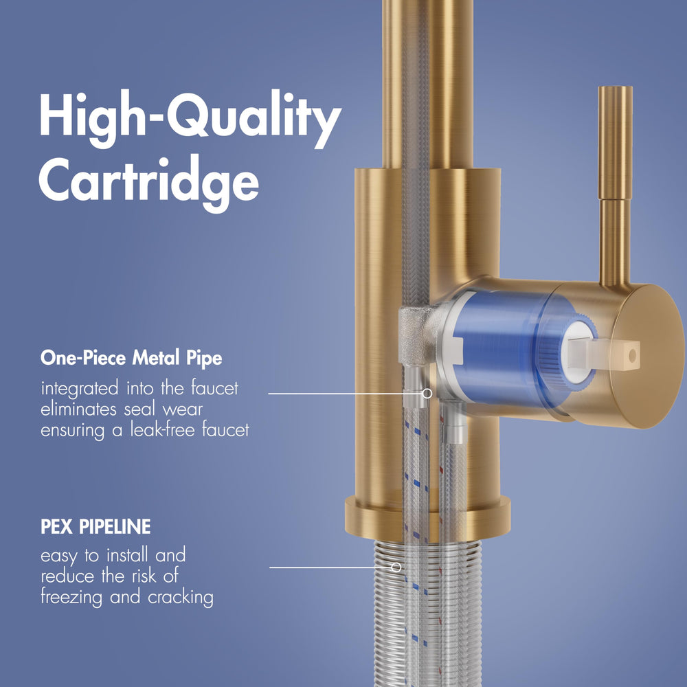 GIMILI retractable hose enables reach to sink corners.