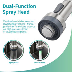 GIMILI faucet spout reach highlights efficient cleaning of large sinks