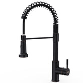 GIMILI oil rubbed bronze pull-down faucet in action for quick filling and flexible reach