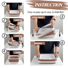 GIMWA collapsible wash basin elevated feet keep stability during use.