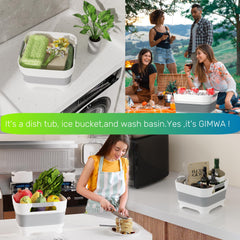 GIMWA easy-drain interior in green, quick cleanup after meals.