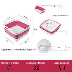 GIMWA portable dish basin for RV camping with built-in drain plug.