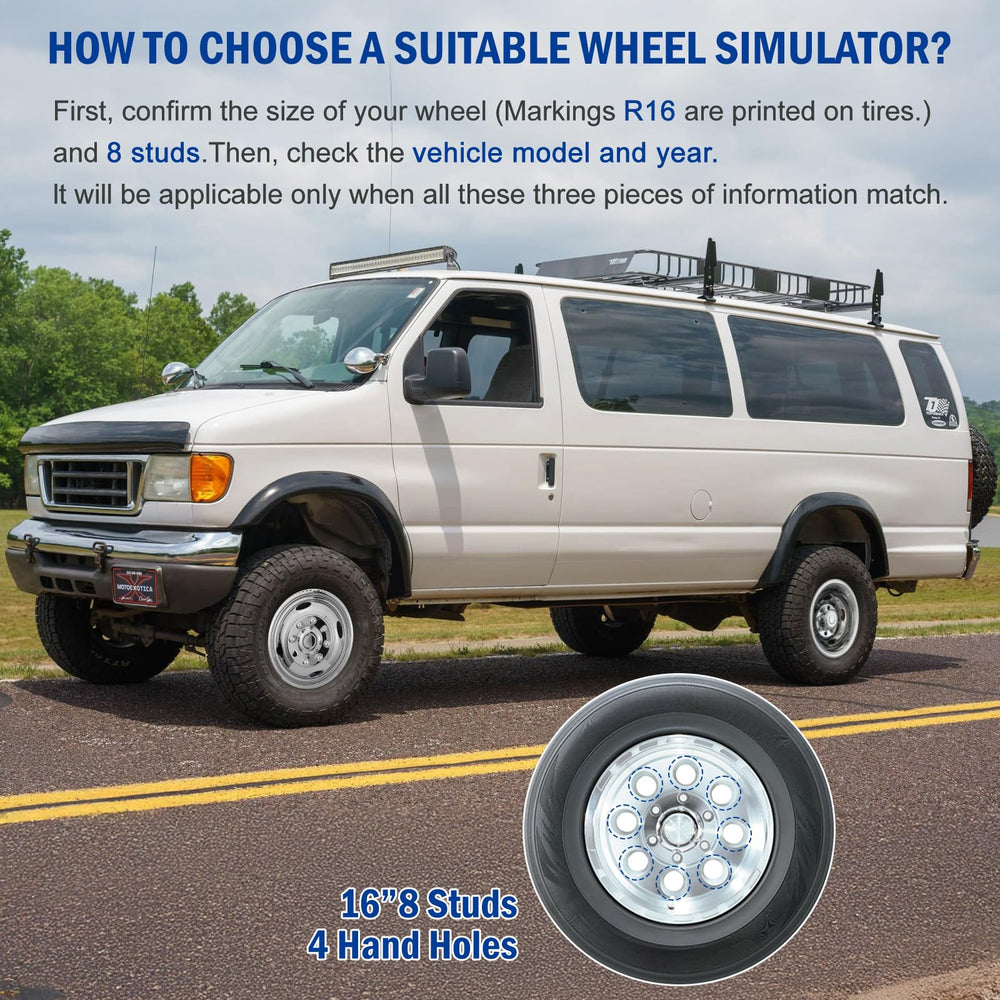 GINDAOLULU 16-inch wheel simulators rear-left view with durable stainless steel