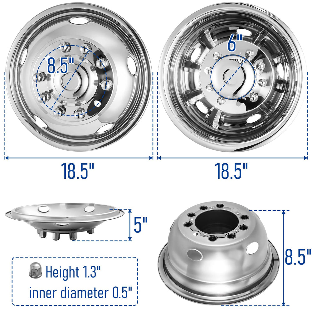 GINDAOLULU 17in wheel simulator rear face polished for seamless look