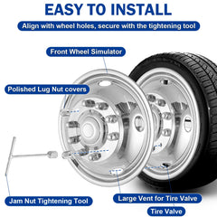 GINDAOLULU Ford F-350 fitment check ensuring correct 8-lug pattern