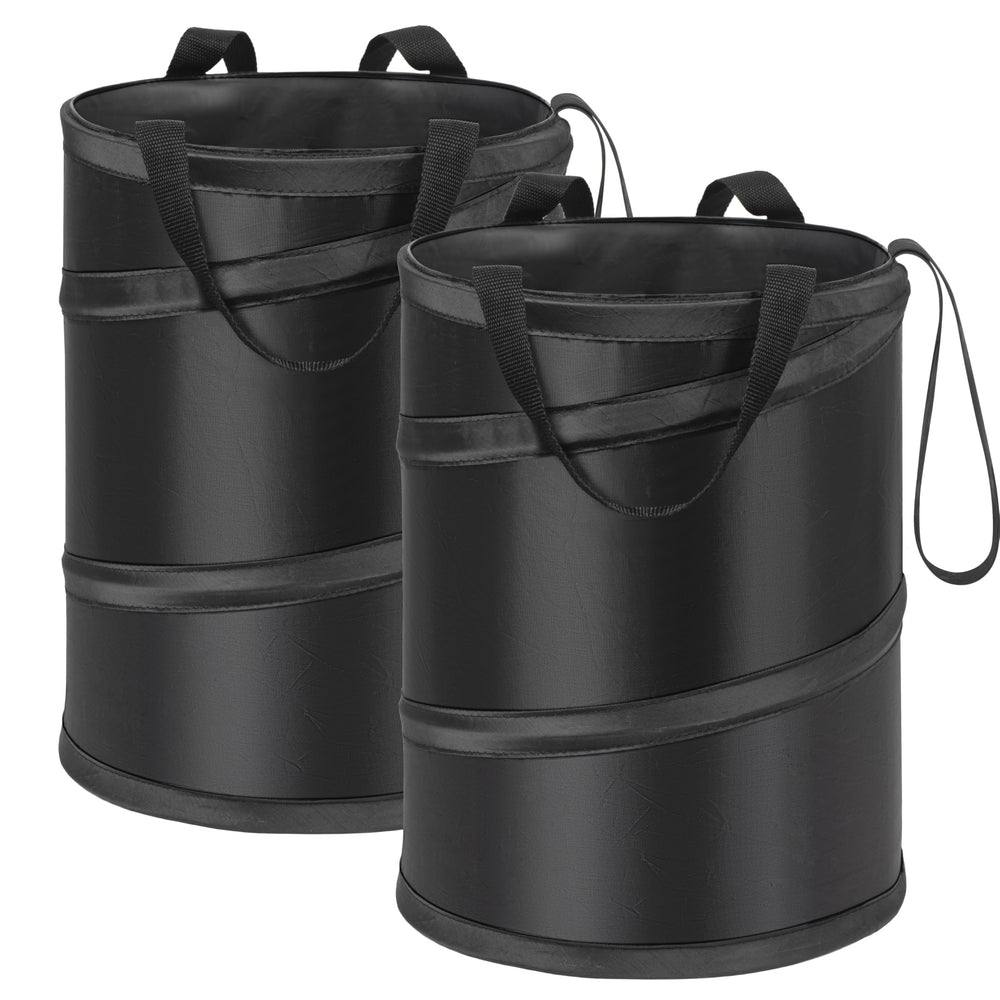 Ginsco 2Packs 4 Gallons open-top car trash bin for quick cleanup on the go