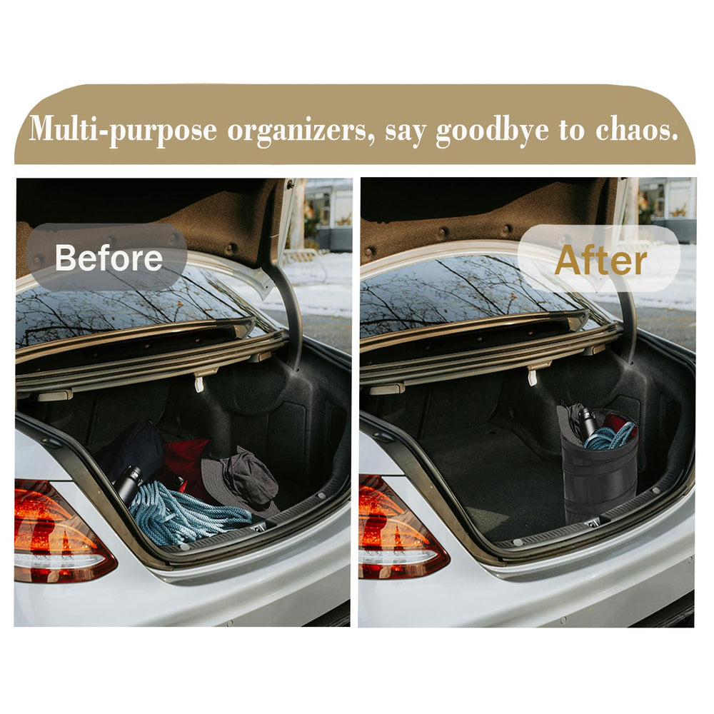 Ginsco large-capacity car trash bin holds more waste between trips