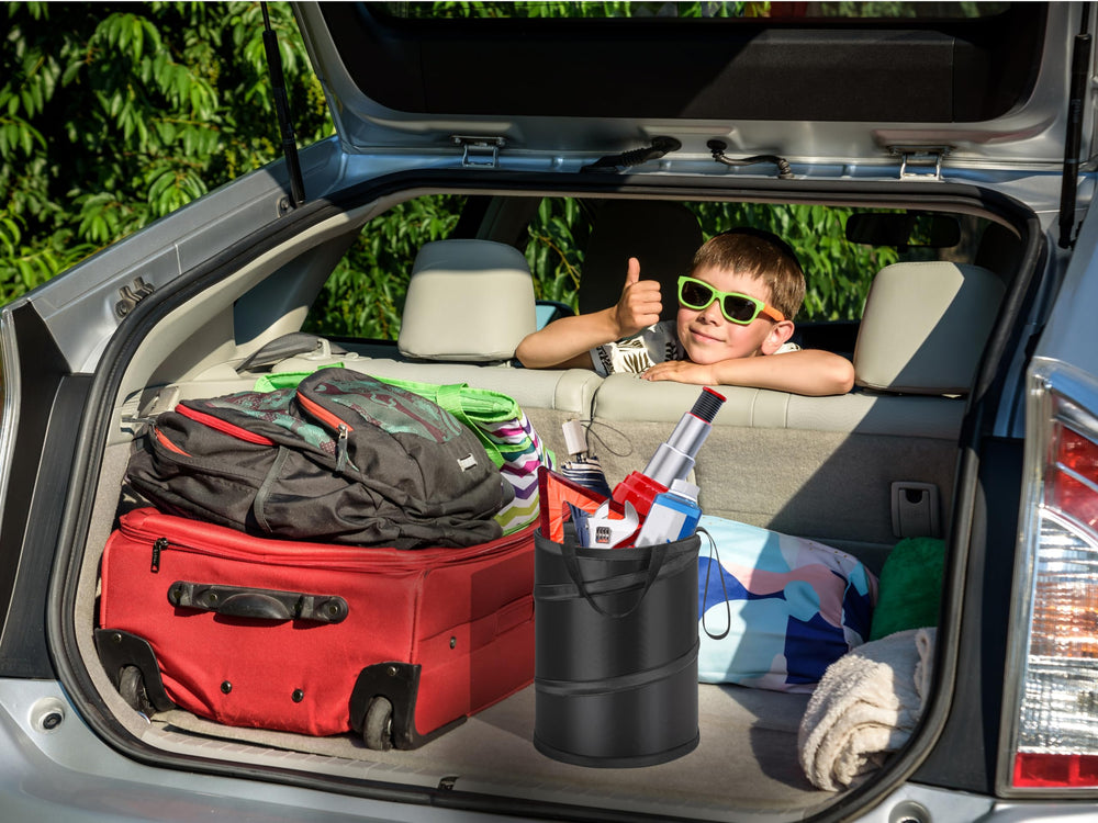 Ginsco multi-use storage trash bin doubles as an organizer