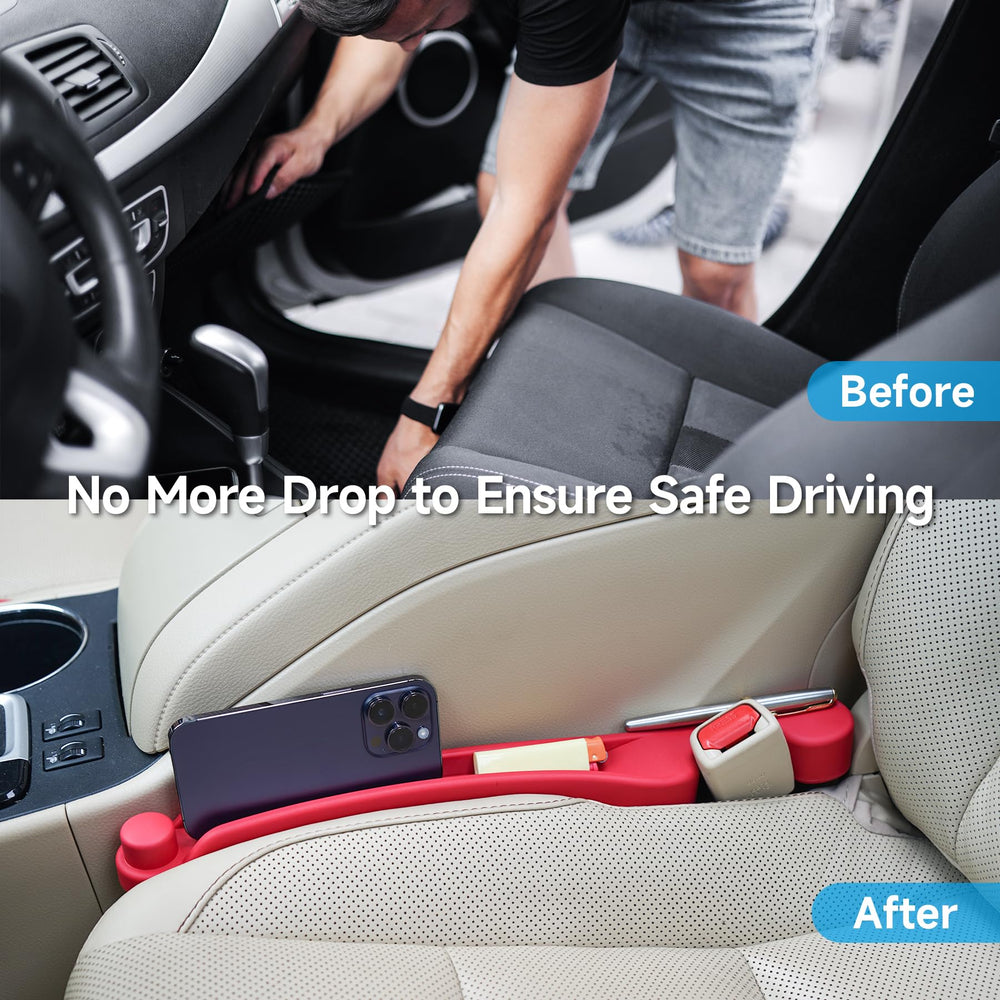 Givifive side organizer with storage keeps phone and keys within reach.