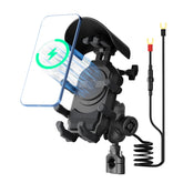 GIYOKAJU motorcycle phone mount front view with secure clamp for steady riding.