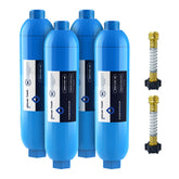 GLACIER FRESH RV/Marine filter packaging highlighting the 4-pack for on-the-go hydration