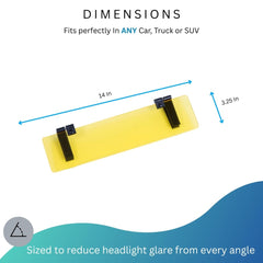 Glare Guard G uv-blocking visor shields eyes from UV rays while driving.