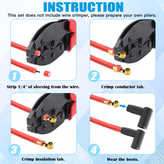 Glarks terminal crimp edge design, secure connection.