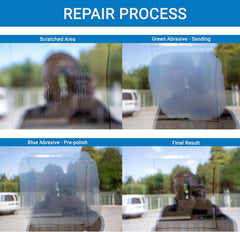 Glass Polish brown abrasives for final smoothing and mirror-like finish.
