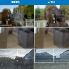 Glass Polish green abrasives for deeper restoration on cloudy glass areas.