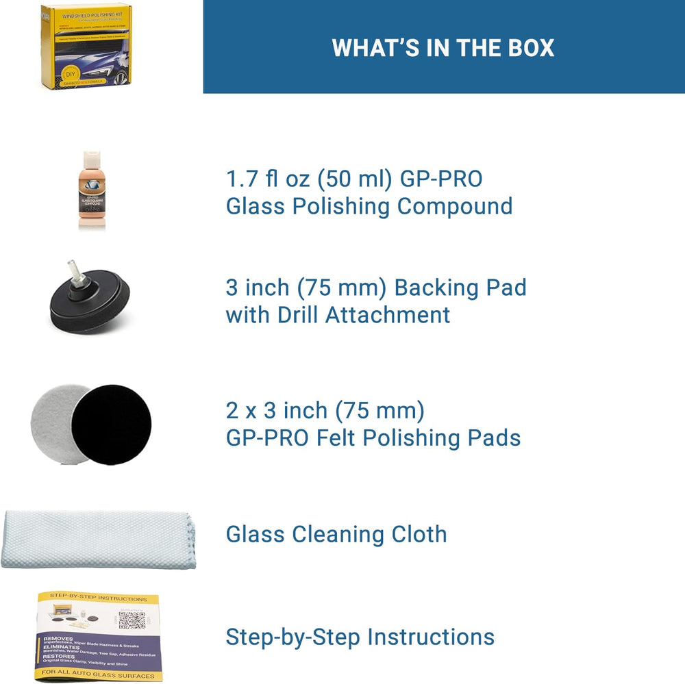 Glass Polish DIY eliminates water spots and stains for better visibility