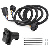 Gledewen 7-pin trailer harness extension showing a 7-foot setup for easy truck bed wiring
