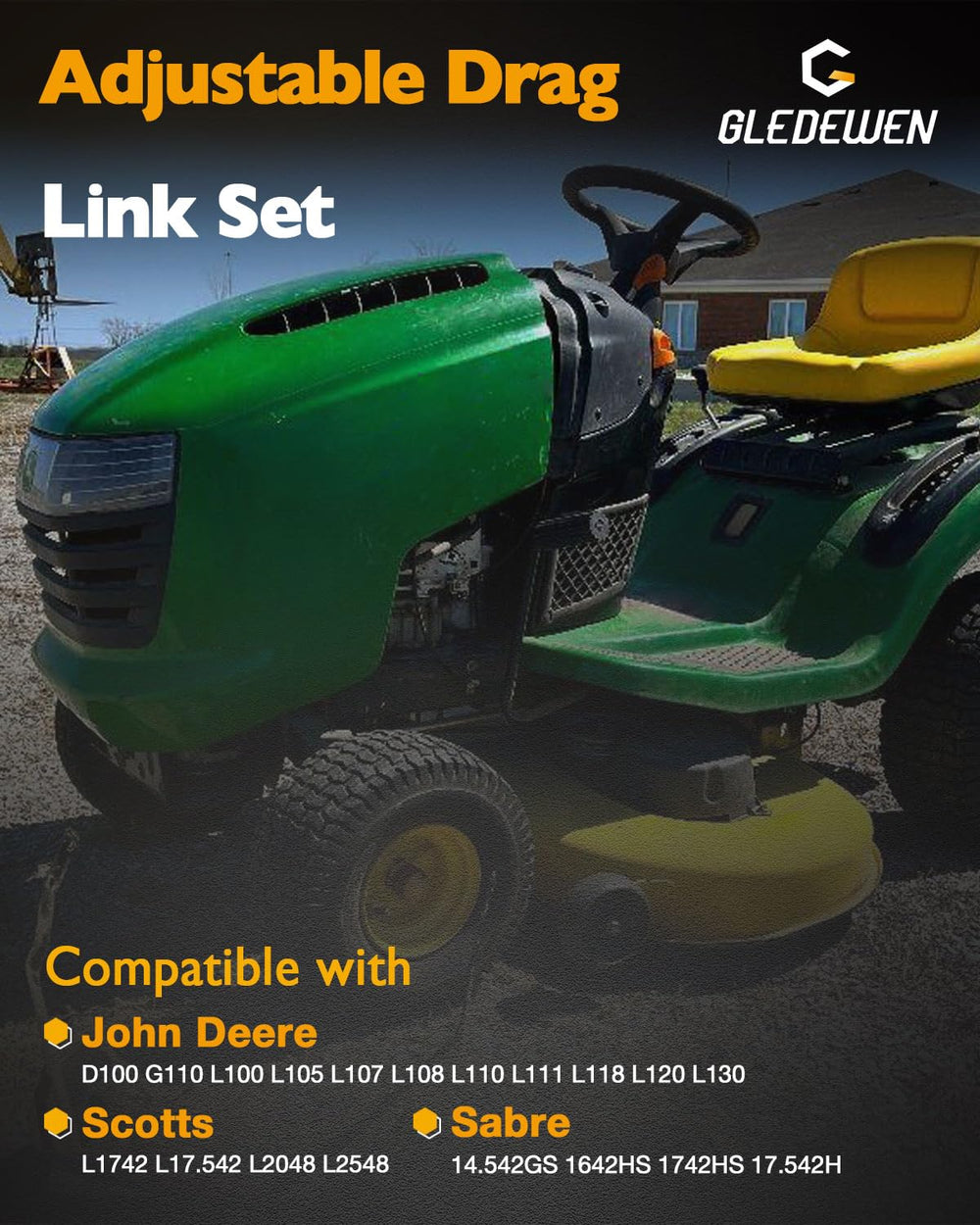 Gledewen adjustable drag link right side for improved handling