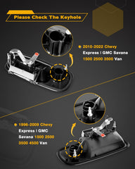 Gledewen compatible with Chevy Express and GMC Savana models