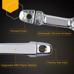 Gledewen chrome exterior door handle set, easy DIY installation.