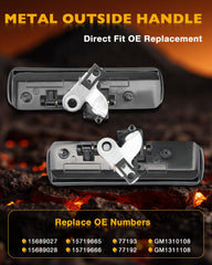 Gledewen door handle pair in smooth black finish for GM vans.