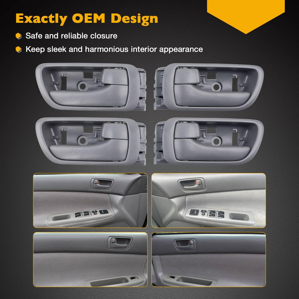 Gledewen door handle with lock button front for Camry, easy install