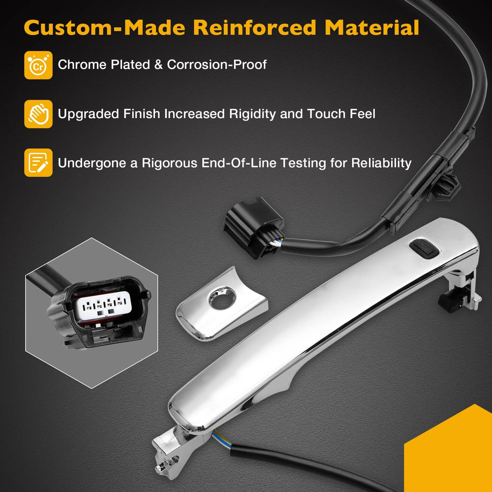 Gledewen driver-side door handle with wiring for the intelligent key system.