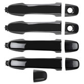 Gledewen exterior door handle front driver side with smooth black finish for Camry replacement