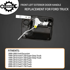 Gledewen exterior door handle front-left for Ford F-250 with OEM-like fit.