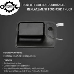 Gledewen exterior door handle front-left for Ford F-350 ensures smooth operation daily.
