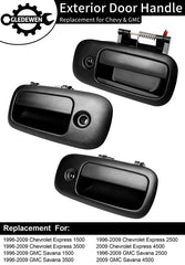 Gledewen exterior door handle rear right with keyhole for GMC Savana – convenient access