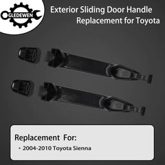 Gledewen exterior sliding door handle for Toyota Sienna rear-left, durable finish