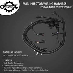 Gledewen FICM harness under-hood view highlighting heat protection