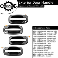 Gledewen front exterior left door handle with chrome lever for a consistent look.