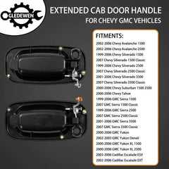 Gledewen front-left exterior door handle with keyhole, OEM-style replacement