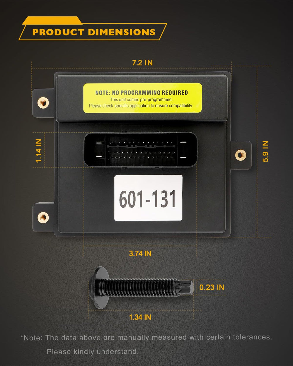 Gledewen module label displays OE numbers for correct fitment reference.