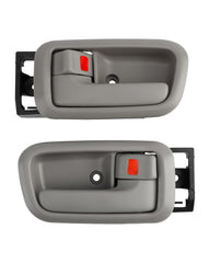 Gledewen beige interior door handle with bezel for Toyota Tundra, front-left, ready for install