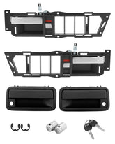 Gledewen interior front left door handle with chrome lever and black bezel for easy grip